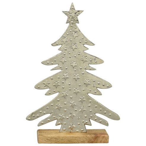 Dekobaum aus Holz und Aluminium | 20,5 x 5 x 30,5 cm Dekobaum aus Holz und Aluminium | 20,5 x 5 x 30,5 cm