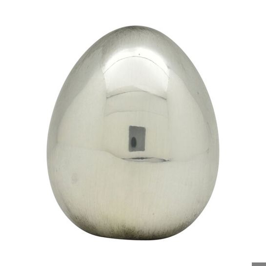 Silbernes Dolomite Ei - 16x16x22,5 cm - Perfekt für Ostern