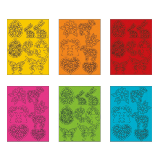 Karton Motivpapier Ostern - 6 Blätter, 300 g/m² Karton Motivpapier Ostern - 6 Blätter, 300 g/m²