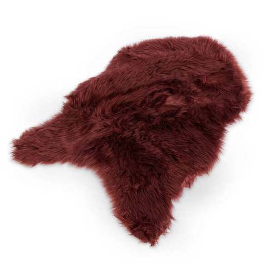 Flauschiges Dekofell Marsala - Kunstfell 90 x 60 cm Flauschiges Dekofell Marsala - Kunstfell 90 x 60 cm