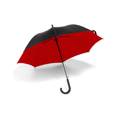 Automatischer Stockschirm in Schwarz und Rot - Ø 107 cm