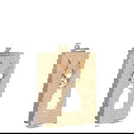 Ostertragetasche aus Kraftkarton - Osterhase - 23x18x10 cm