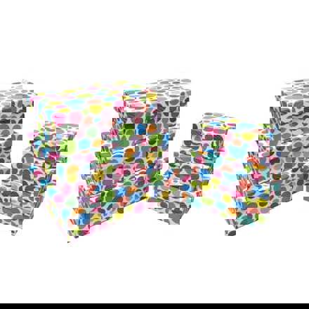 Bunter Geschenkkarton mit Punkten - 6-teilig Flach (PBS 55471)