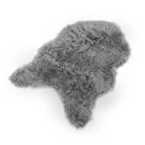 Flauschiges Dekofell in Grau - 90 x 60 cm