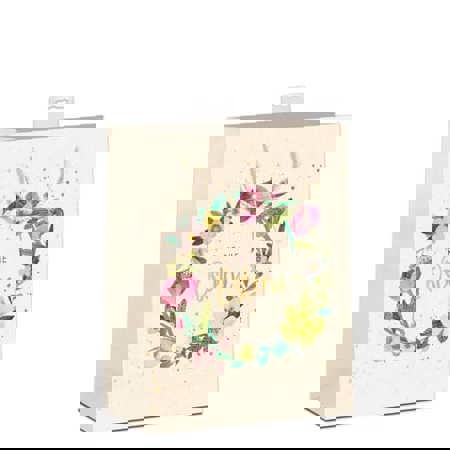 Blumenkranz Ostertragetasche aus Zuckerrohr - 32x26x12 cm