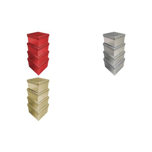 Clairefontaine Geschenkboxen-Set "Glitter Gold" - 4-teilig (87002104)