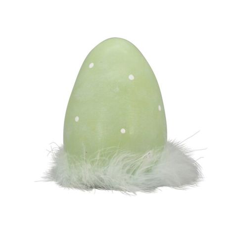 Grünes Polyresin Osterei - 12,5 x 12,5 x 16 cm