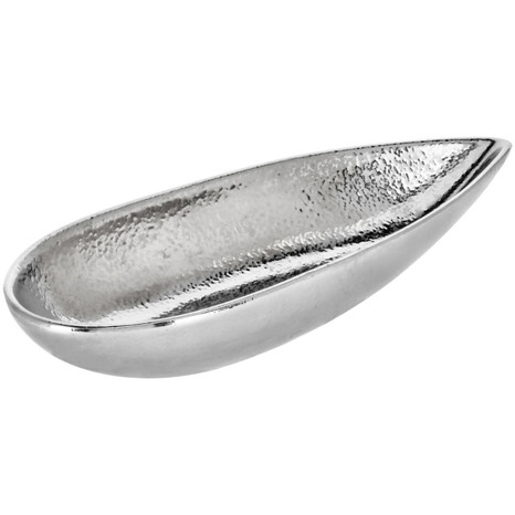 Elegante silberne Dekoschale Ena - 36 x 14 x 7 cm