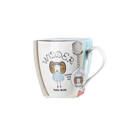 Geschenk-Set: Jumbotasse mit Anhänger - Astro & Widder