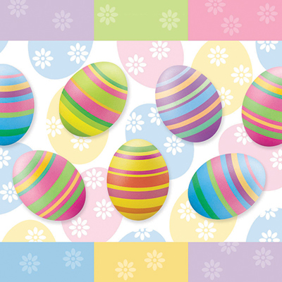 Osterservietten 3-lagig 1/4-Falz 33x33 cm "Egg Hunt"