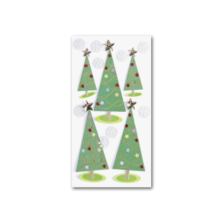 Festliche Weihnachtsbaum Sticker Mix – Perfekte Dekoration für deine Feiertage