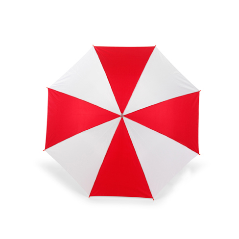 Automatischer Stockschirm mit Holzgriff - Rot und Weiß, Ø 103 cm Automatischer Stockschirm mit Holzgriff - Rot und Weiß, Ø 103 cm