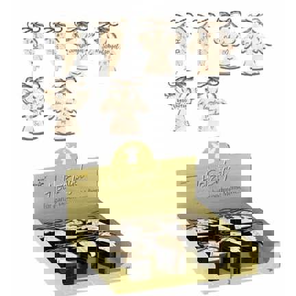 Geschenkanhänger Engel/Flügel aus Holz - 9 cm - Sortiert