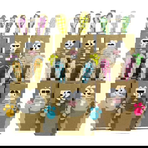 Osterhasentüten XXL - 6 Stück - Bunt gemischt - Bastelset Osterhasentüten XXL - 6 Stück - Bunt gemischt - Bastelset