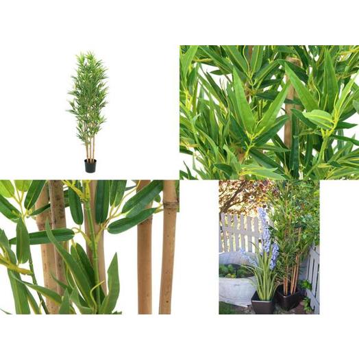 EUROPALMS Deluxe Bambus Kunstpflanze - 150 cm Kunstbaum für Innen- und Außenbereich