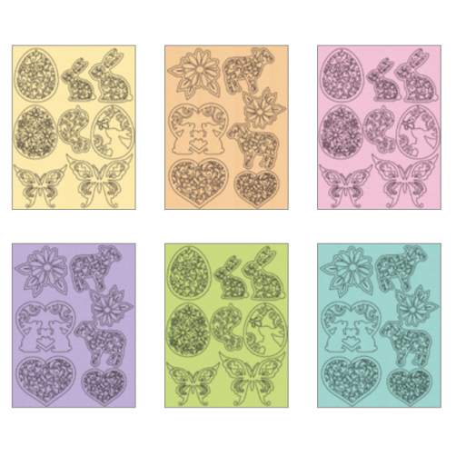 Motivpapier Ostern - Karton 300 g/m² - 6 Blätter