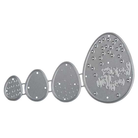 Ostereier Stanzschablonen Set | Größen: 1,5-4,5cm x 1,1-3,2cm | 4 Stück im SB-Beutel