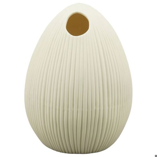 Ei Vase Ivory - Keramische Dekoration - 11,5 x 11,5 x 14,8 cm Ei Vase Ivory - Keramische Dekoration - 11,5 x 11,5 x 14,8 cm