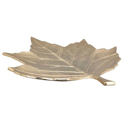 Dekoschale aus Aluminium - Blatt GROS - 43x39x4 cm Dekoschale aus Aluminium - Blatt GROS - 43x39x4 cm