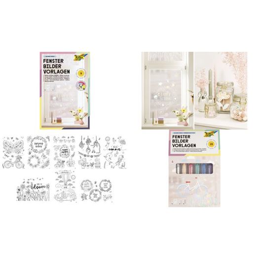 Fensterbilder-Vorlagen "BLOOM & GROW" - Premium