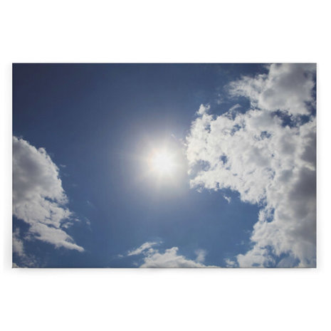 Leinwandbild Himmelblau mit Wolken – 90 x 60 cm – Wandbild Leinwandbild Himmelblau mit Wolken – 90 x 60 cm – Wandbild