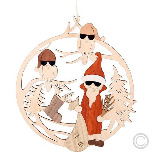 Fensterbild Nikolaus - Ø 18 cm