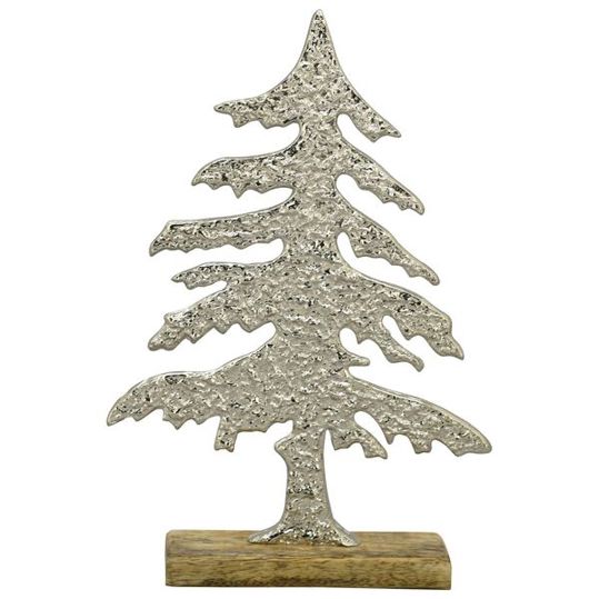 Dekobaum Puri | Modernes Design aus Holz und Aluminium | 21x5x31 cm