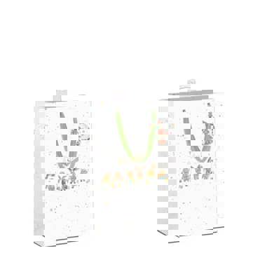 Ostertragetasche aus Naturkarton - Osterhasen Design, 23x18x10cm