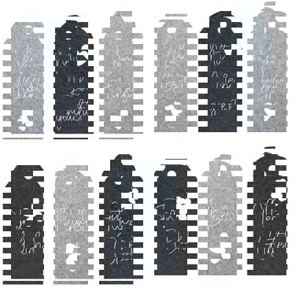 Geschenkanhänger aus Filz, sortiert - 0,5x5x9 cm